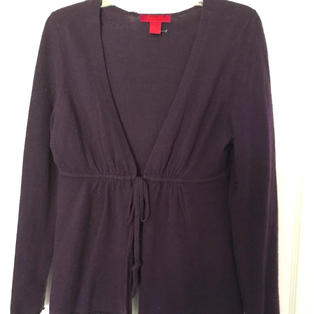 Cashmere Cache Drawstring Cardigan